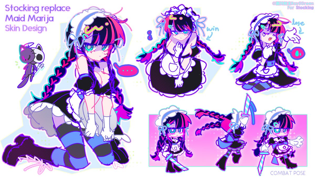 RemanStarrOnly's tweet photo. Maid Stocking design(For Muse Dash skin mod) 
#NewPSG #Newパンスト #Stocking https://t.co/esubMy2DOY