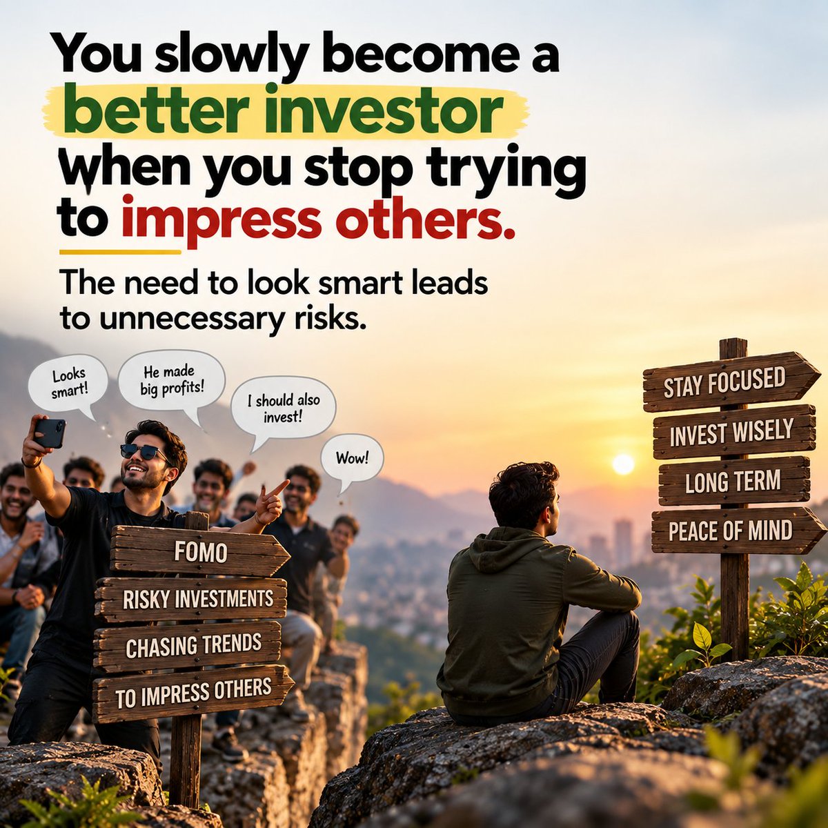 vikasastro15's tweet photo. You slowly become a better investor when you stop trying to impress others.
#FinancialSuccess #FinancialFreedom #financialeducation #Financialliteracy #FinancialService #Growth #Longterm #Investments #Compounding #Slowly #Become #Better #Investor #Impress #Others https://t.co/NgKY3WR3IZ