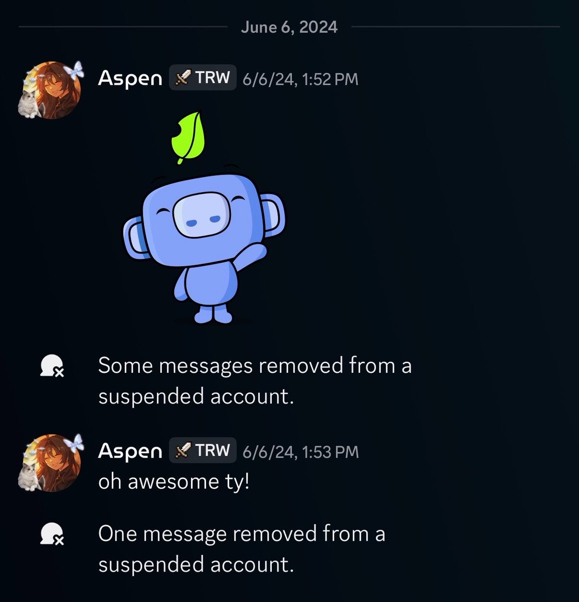 AllAspenn's tweet photo. Our first messages are being taken away because of a glitch :( #saveslushly https://t.co/kOC6oiIYDg