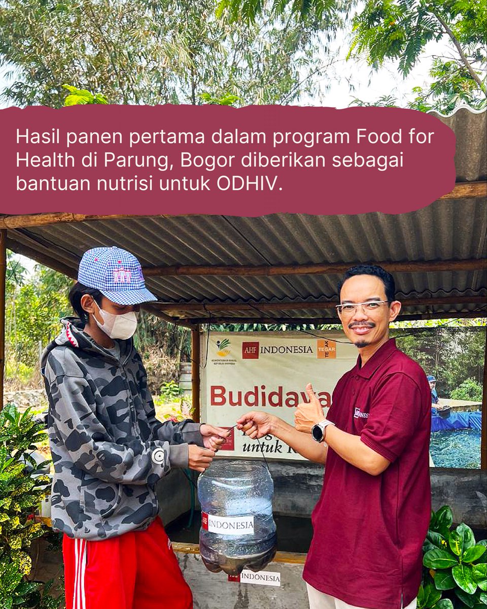 indonesia_ahf's tweet photo. Dari hasil budidaya lele, hadir dukungan nutrisi untuk ODHIV

AHF Indonesia bersama Kementerian Sosial mendukung Yayasan Tegak Tegar melalui program Bantuan Pangan untuk Kesehatan (Food for Health). https://t.co/Hp6w3fe9dk