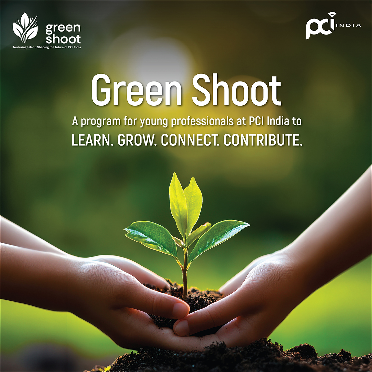 PCI_India_'s tweet photo. Proud to launch #GreenShoot, a 12-month initiative for our young talent, including campus hires. Through skills training, community immersion, an Innovation Challenge &amp; leadership interactions, we’re helping #YoungProfessionals grow with purpose &amp; understand the impact sector. https://t.co/c6pjpEFI9x