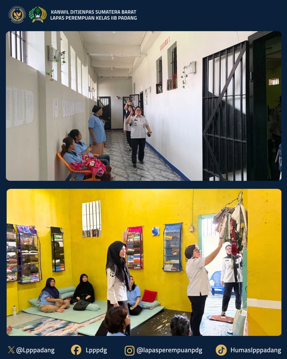 lpppadang's tweet photo. Tingkatkan Keamanan dan Ketertiban, Lapas Perempuan Padang Laksanakan Penertiban Kamar Hunian

#lapasperempuanpadang 
#kemenimipas 
#Pemasyarakatan 
#raziablokhunian 
#Dirjenpas https://t.co/FdQi327eEc