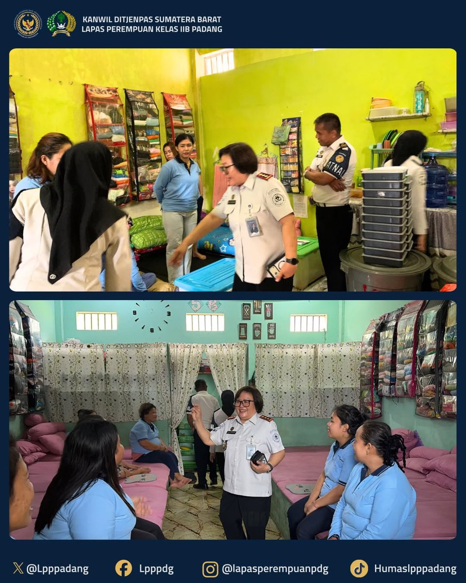 lpppadang's tweet photo. Tingkatkan Keamanan dan Ketertiban, Lapas Perempuan Padang Laksanakan Penertiban Kamar Hunian

#lapasperempuanpadang 
#kemenimipas 
#Pemasyarakatan 
#raziablokhunian 
#Dirjenpas https://t.co/FdQi327eEc