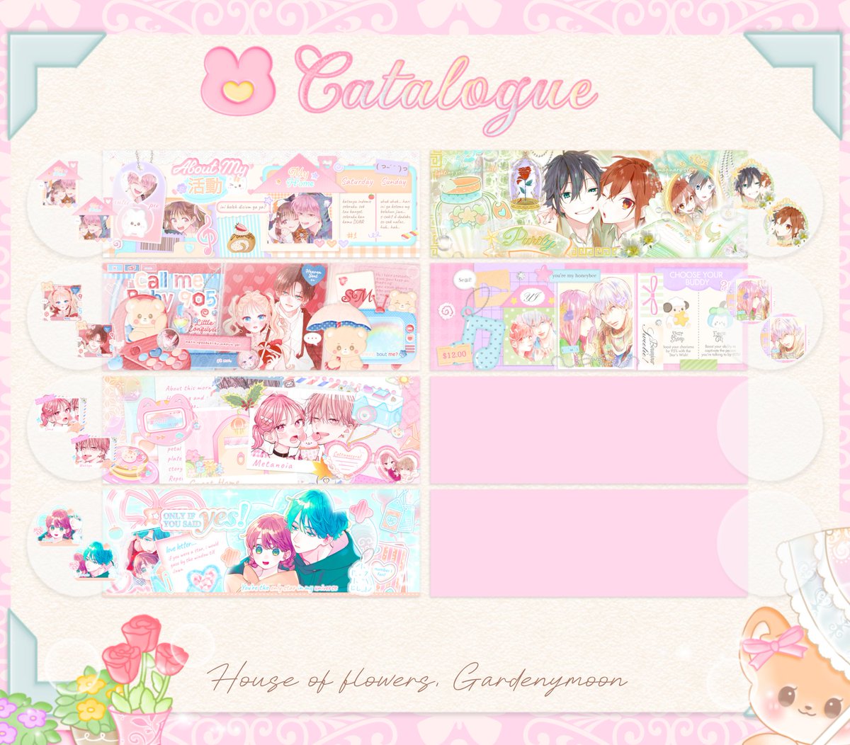 gardenymoon's tweet photo. 🪞 haii, lama tak jumpa! Gardenymoon akan kembali open request pada tanggal 1 Oktober ^__^ jika ada yang berminat di tag boleh reply ya temen-temen, terima kasih! 🧚‍♀️💗 https://t.co/v4o8uF6oN0
