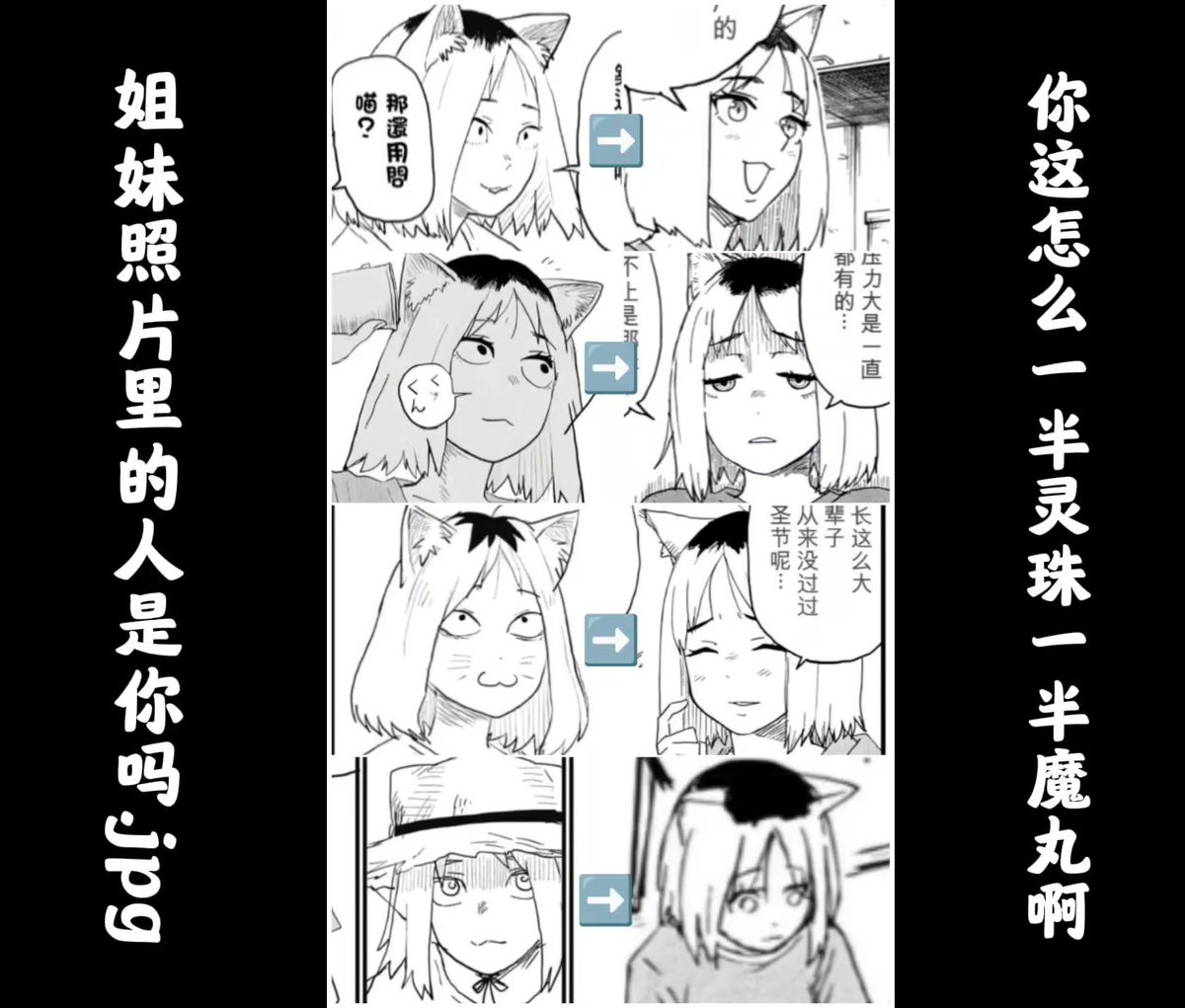 lalaffpb's tweet photo. 漫画における初期と中後期のヤク猫の対比①
全体的に大きな変化があったね～
 #ヤニねこ #ヤクねこ https://t.co/UXsxOmOH3t