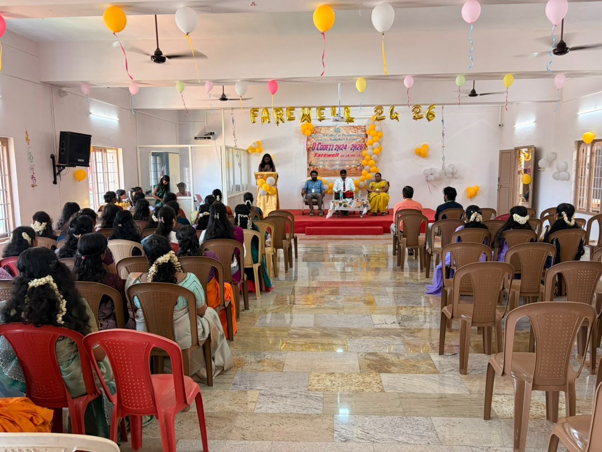 BethlahemPharma's tweet photo. A Farewell Celebration was organized for the D.Pharm students (2024–2026) of Bethlahem College of Pharmaceutical Sciences, Karungal, on 18 September 2026 at 2:00 PM in the college auditorium. https://t.co/oocXjNXd5F