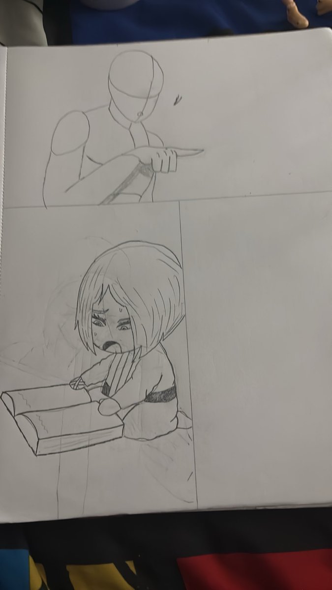 Midofanf's tweet photo. I’m trying to make a collab thing where you’d draw your oc trying to teach my oc Elena to read, I’ll transfer it to digital later #art #artcollab #drawing https://t.co/jX1GhCfvYe