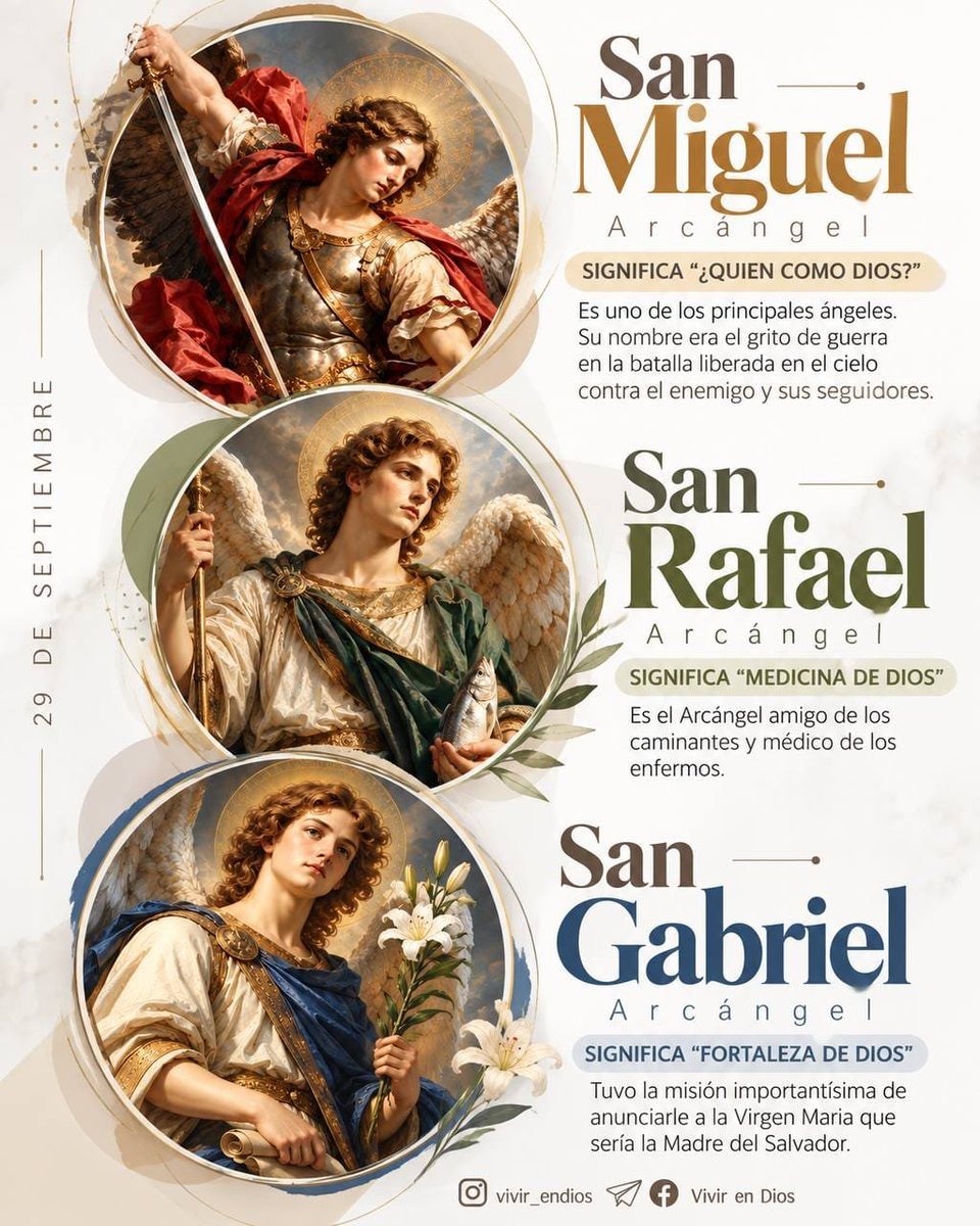 jos149865's tweet photo. #EvangelioDelDía
Como los Arcángeles sirvamos a Dios día y noche y, contemplando su rostro, glorifiquémosle sin cesar (Jn 1, 47-51). https://t.co/gLs4mneZ2F