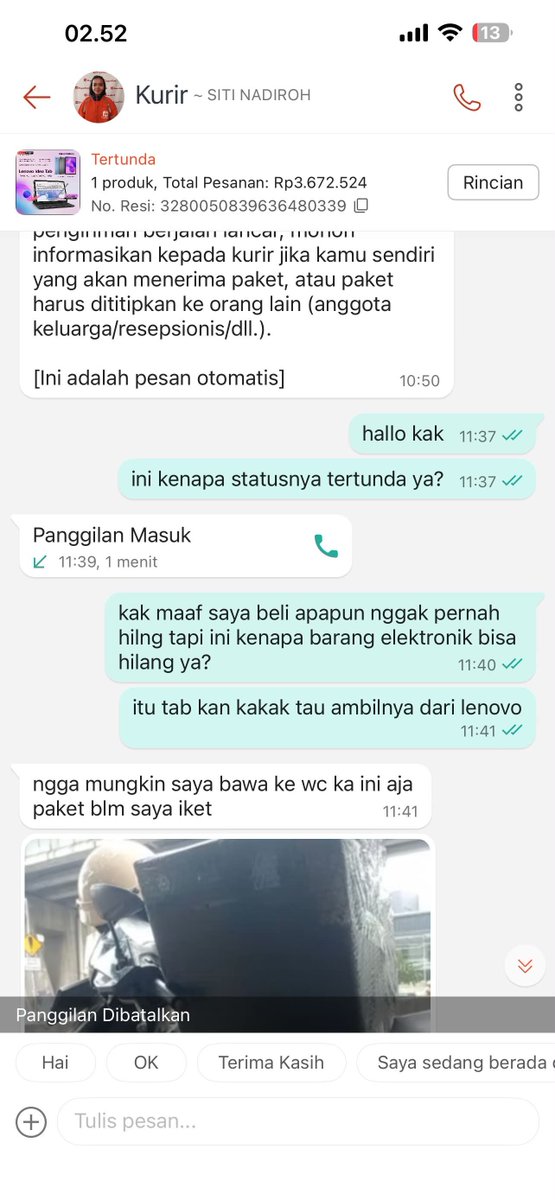 KapudS640's tweet photo. DRIVER MALING‼️

Siapa pun yang kenal sama orang ini, tolong kasih info ke gue. Gue cuma butuh itikad baik dari dia karena Lenovo IdeaPad gue sampai sekarang dibawa dan nggak dikembalikan dengan alasan yang menurut gue nggak masuk akal. https://t.co/lAtXgGmTPN
