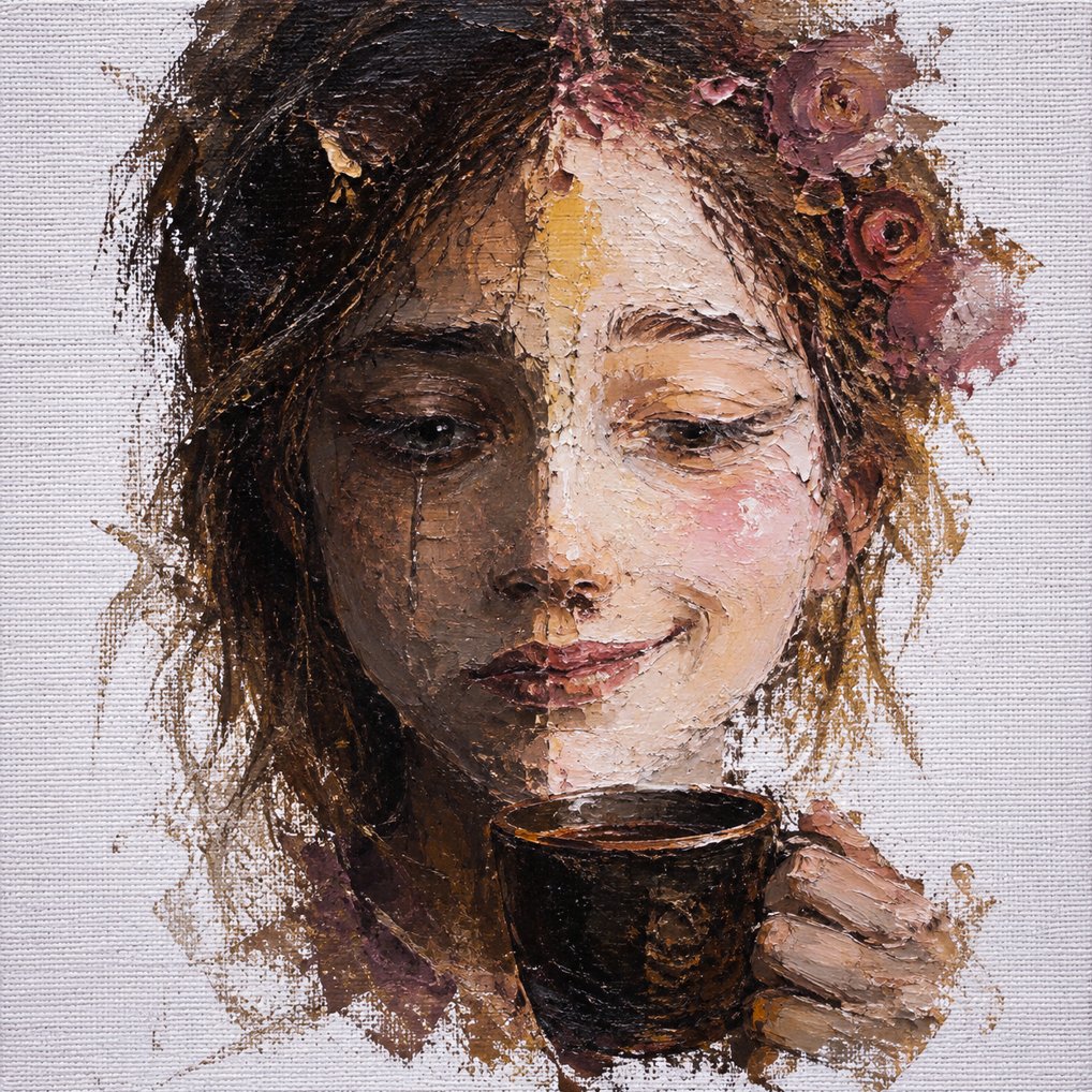 tajik_id's tweet photo. Title: Caffeine
Medium: Heavy textured oil on canvas
Size: 90 × 90 cm / approx. 35 × 35 in
Artwork by Mehdi Tajik
#FineArt #OilPainting #TexturedArt #FigurativeArt #ExpressiveArt #ImpastoPainting https://t.co/O8p5r0zKMi