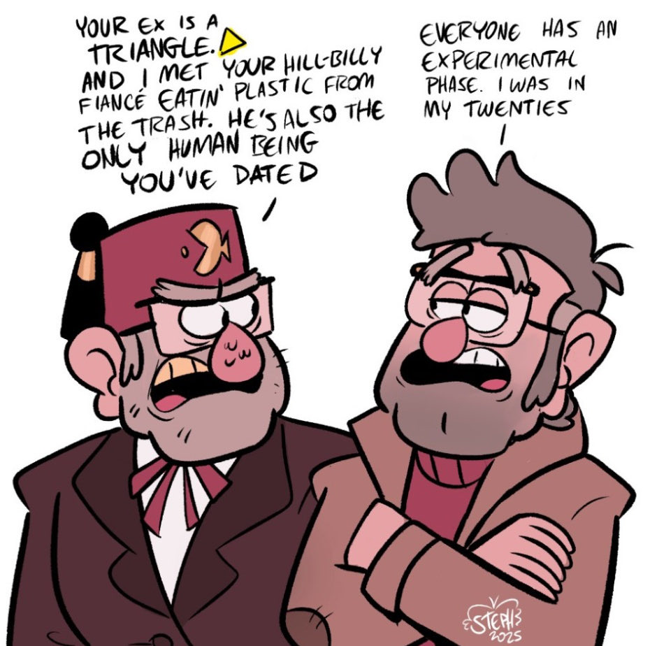 StephReynaArt's tweet photo. Don’t judge him
#gravityfalls #stanfordpines #stanleypines https://t.co/ujRfqg1VBB