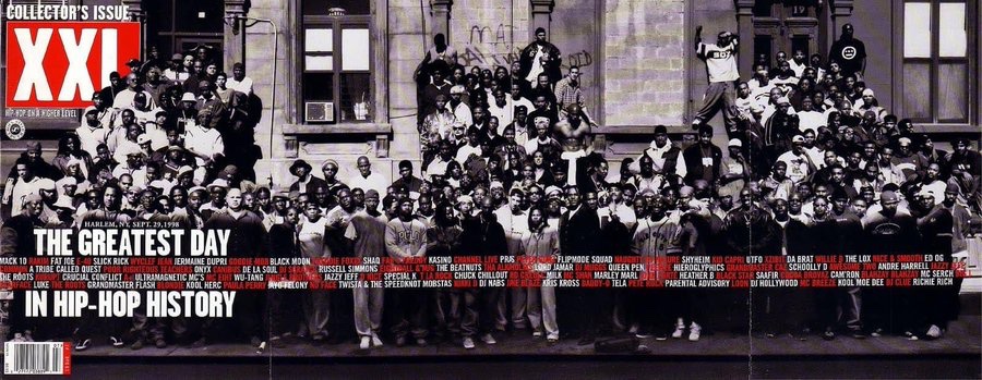 XXL's tweet photo. THE GREATEST DAY IN HIP-HOP HISTORY 

This photo was taken 28 years ago today, on September 29, 1998 in Harlem, New York  📸 https://t.co/WOWzZI9okR