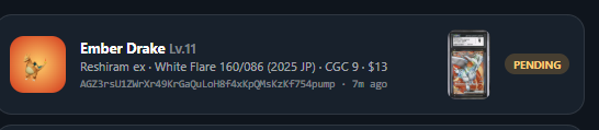 CardHuntSOL's tweet photo. This one is stuck pending due to the wrong wallet its a contract address where the wallet is supposed to be. https://t.co/9oxZuFd5wh