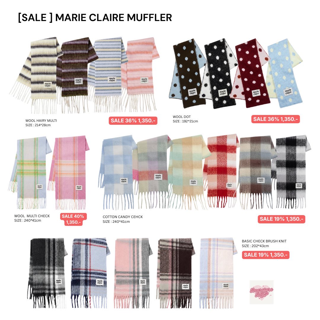 deerstore_byp's tweet photo. SALE MARIE CLAIRE 🎀❄️
Muffler มาลดมีหลายแบบ

มัดจำได้ ส่งแอร์ https://t.co/b3wNacyg9r