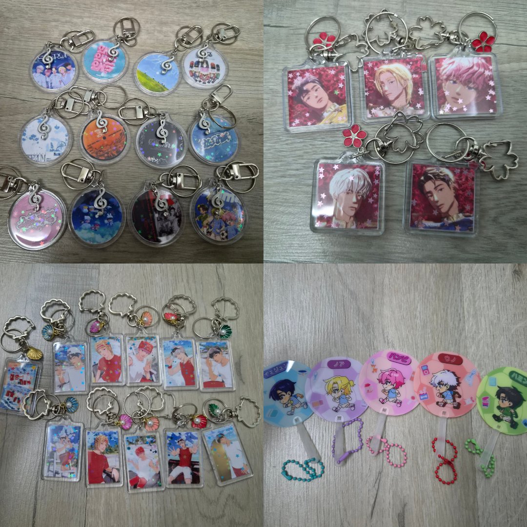 ain_Kanao's tweet photo. Hihi~ I'm finally done preparing my freebies for KIM con in SG (≧∇≦)/

Keychains and pocket mirrors are limited in quantity so you can get them like gacha according to members~ Each person is allow to have two~ 

#PLAVE #플레이브 #KeepItManicSG #KEEP_IT_MANIC_in_SINGAPORE https://t.co/yHvwiyPgNX