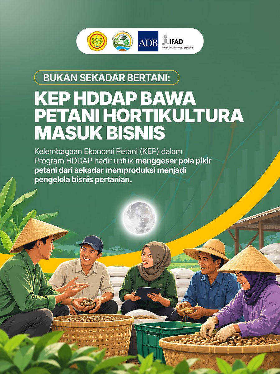 HddapHorti's tweet photo. Melalui Program Horticulture Development in Dryland Areas Project (HDDAP), Kementerian Pertanian mendorong transformasi Kelembagaan Ekonomi Petani (KEP) agar berorientasi pada pengelolaan bisnis agribisnis dari hulu ke hilir.

#Kementan #DitjenHortikultura #HDDAP #Ifad https://t.co/hshMHzo9ef