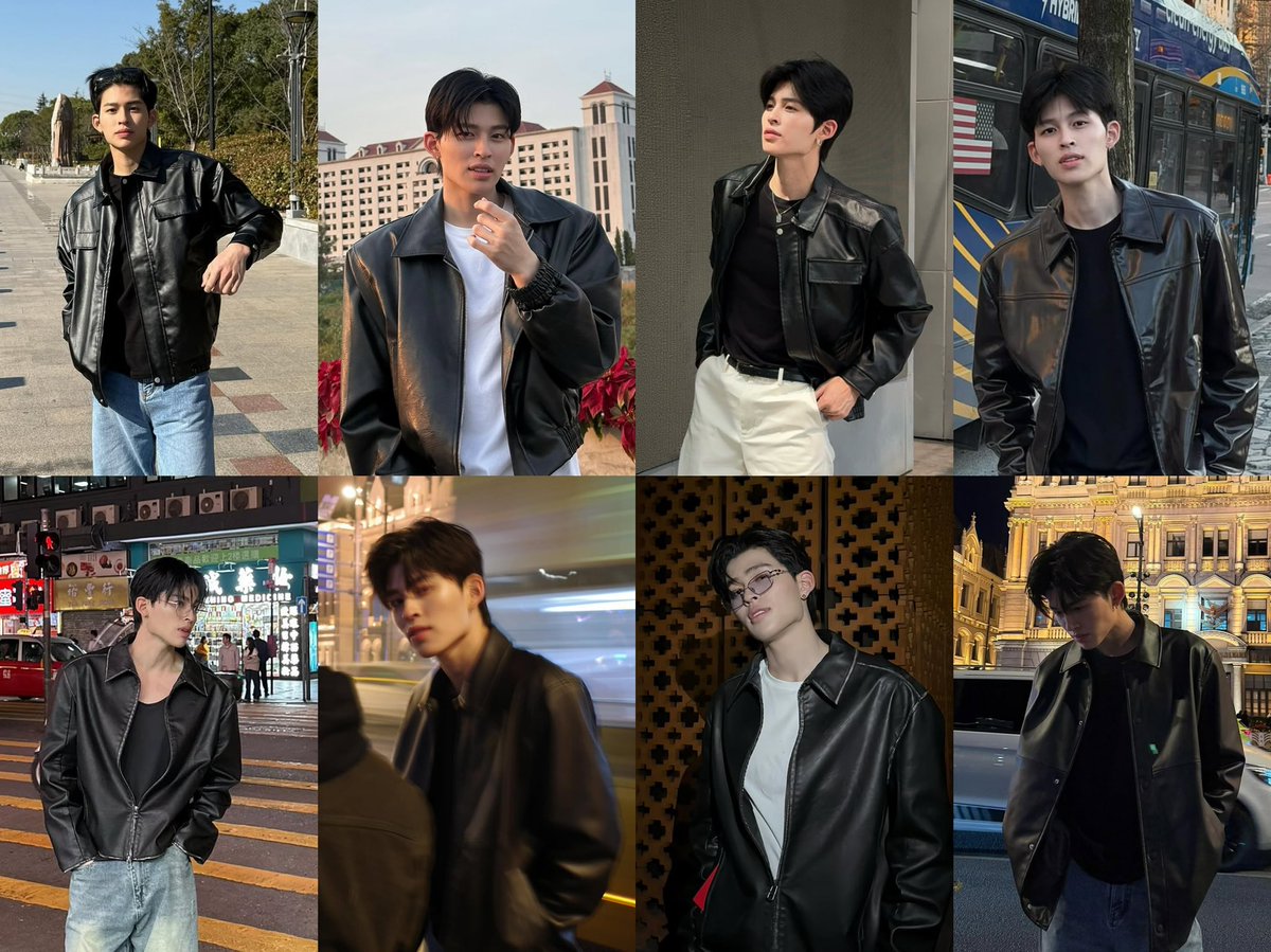awboyy_'s tweet photo. ปอนด์ดูใส่เสื้อหนังเป็นเอวี่เดย์ลุคมาก หล่อว่ะ https://t.co/FgXHWkVQWI