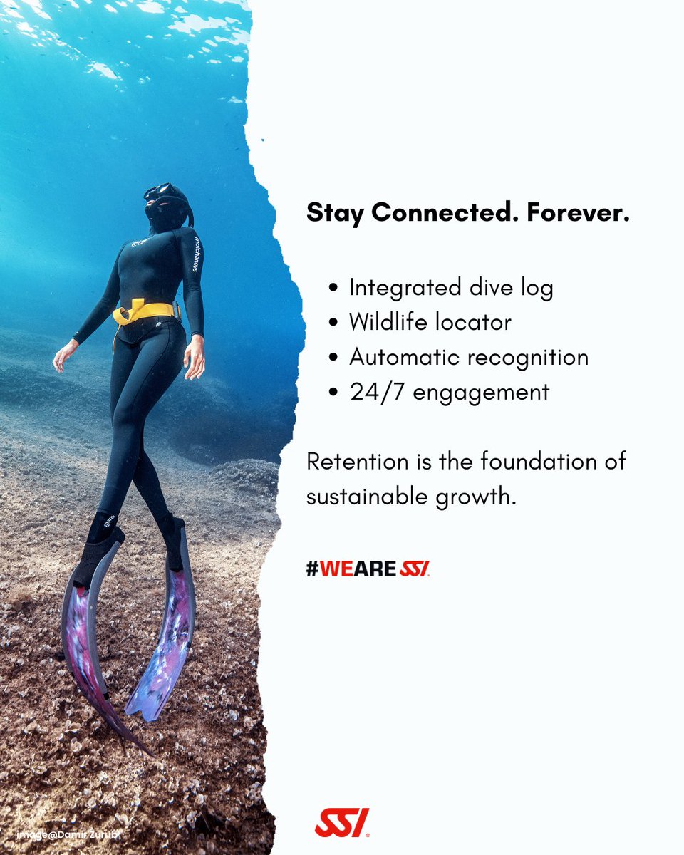 diveSSI's tweet photo. The first certification is just the beginning. Real growth happens in what comes after -
connection, engagement, loyalty.
Staying present in your divers’ lives makes all the difference.
👉 How do you stay connected with your divers?

#BeyondMarketShare #DiveCenterGrowth #weareSSI https://t.co/2b9yxaPTux
