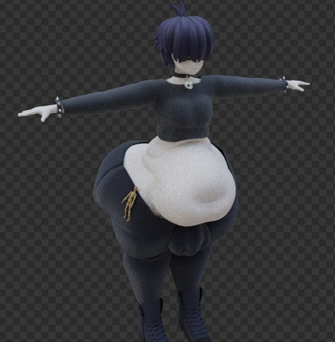 BasiliskaLamia's tweet photo. [WIP]I just love this goth dude. I had to make a fan model. (I’m aware his arms aren’t skinny enough) https://t.co/xTv5iqm2KM