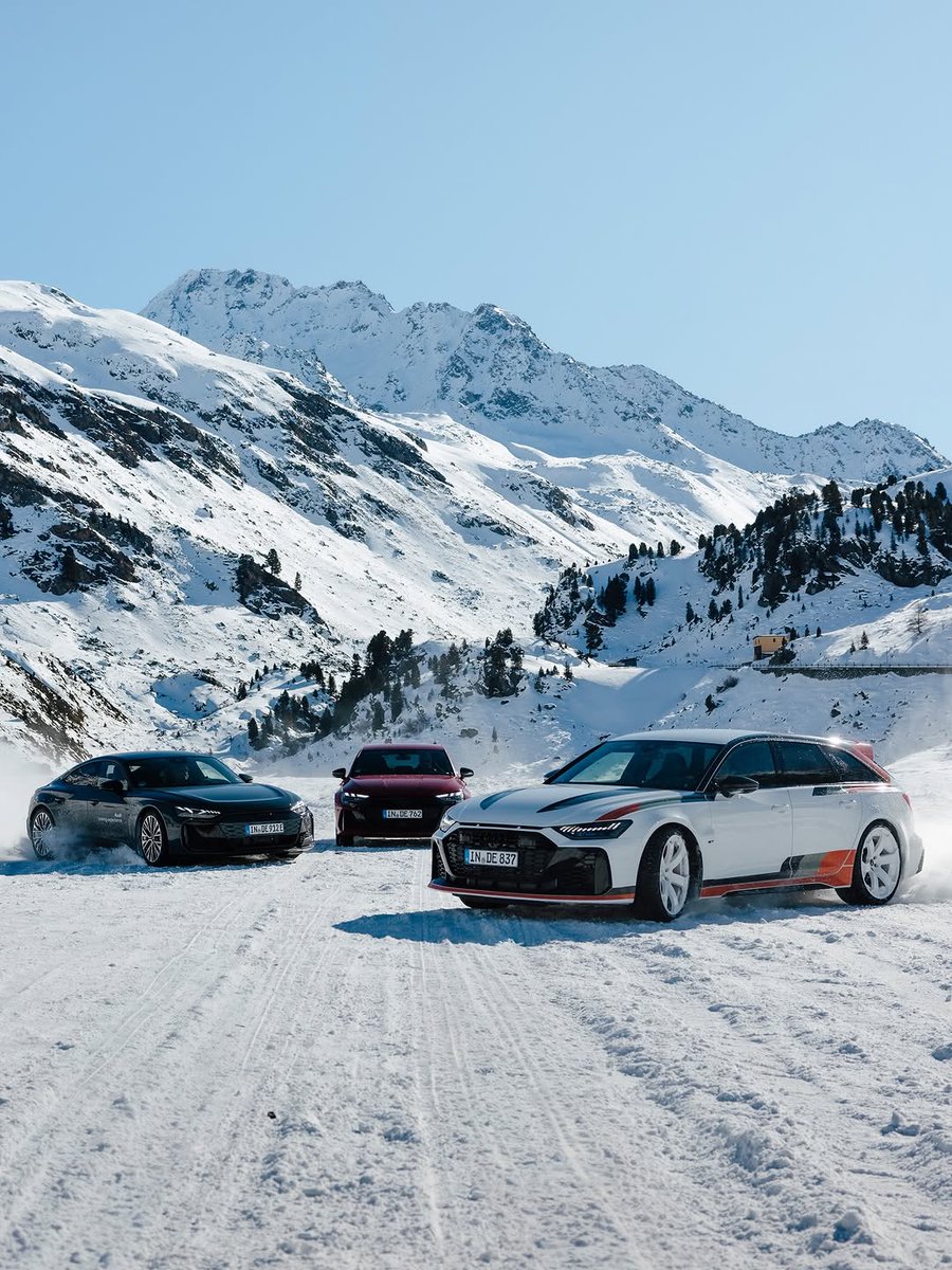 diverclaudia's tweet photo. RS energy, peak . 😎❄️

Footage captured during an Audi driving experience on a closed track. Do not imitate.

Audi RS 6 Avant GT: 12.7–12.2 l/100 km combined fuel consumption; 289–277 g/km combined CO₂ emissions. CO₂ class: G.

Audi RS 3 Sportback: 9... https://t.co/7J1SpYI28x