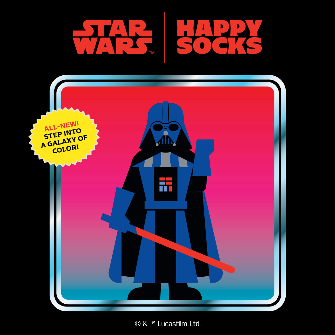 happysocks_jp's tweet photo. ＼本日ついに発売！／
STAR WARS™ × Happy Socks🪐

80年代のレトロなフィギュア風デザインがポップに足元を彩る最新コレクションが本日解禁！
キッズ用やギフトBOXもご用意🎁

🛒取扱ショップ
・ルミネエスト新宿店（11時〜）
・公式オンラインストア / 楽天市場（12時〜）

https://t.co/LZLHwEVAOX https://t.co/67HIiZlECt