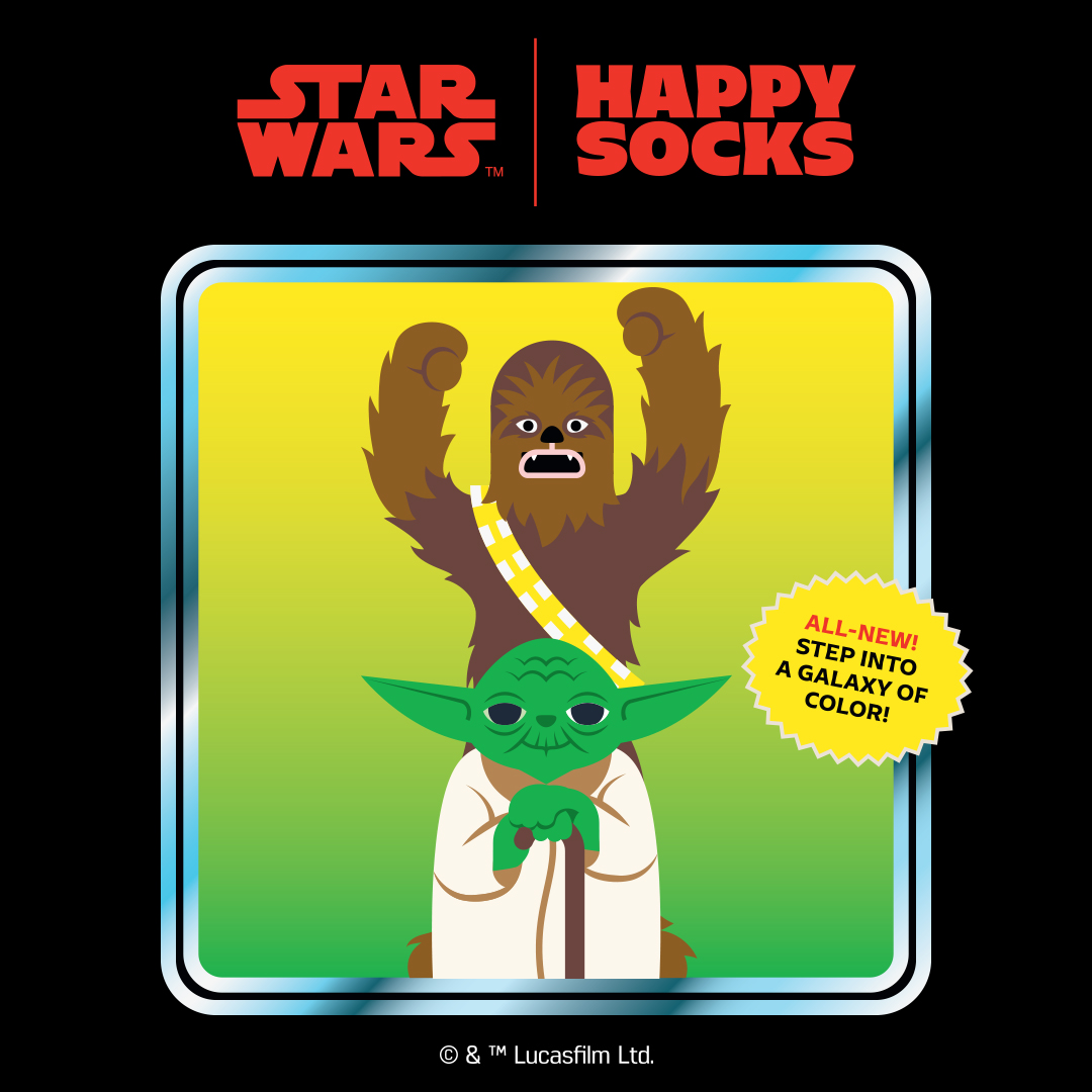 happysocks_jp's tweet photo. ＼本日ついに発売！／
STAR WARS™ × Happy Socks🪐

80年代のレトロなフィギュア風デザインがポップに足元を彩る最新コレクションが本日解禁！
キッズ用やギフトBOXもご用意🎁

🛒取扱ショップ
・ルミネエスト新宿店（11時〜）
・公式オンラインストア / 楽天市場（12時〜）

https://t.co/LZLHwEVAOX https://t.co/67HIiZlECt