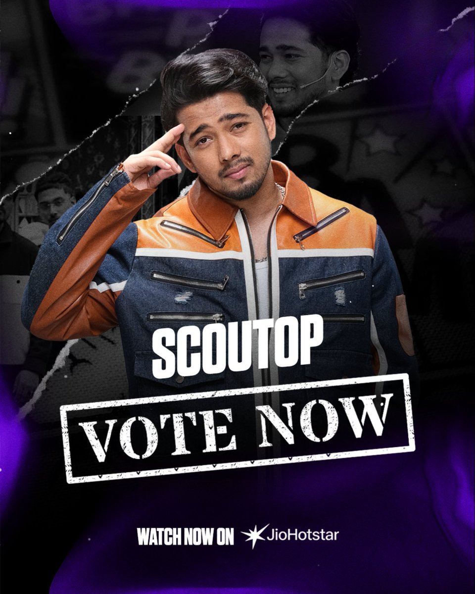 YOURREALDADDY_'s tweet photo. ScoutOP has been nominated, and now keeping him safe is everyone's responsibility, let's go #ScoutArmy 💪

📲 VOTING PROCESS:
1️⃣ Open the JioHotstar app
2️⃣ Search Bigg Boss 20 episode
3️⃣ Tap on Vote
4️⃣ Select Scoutop &amp; cast your vote 🗳️ https://t.co/x1hMRj88zE