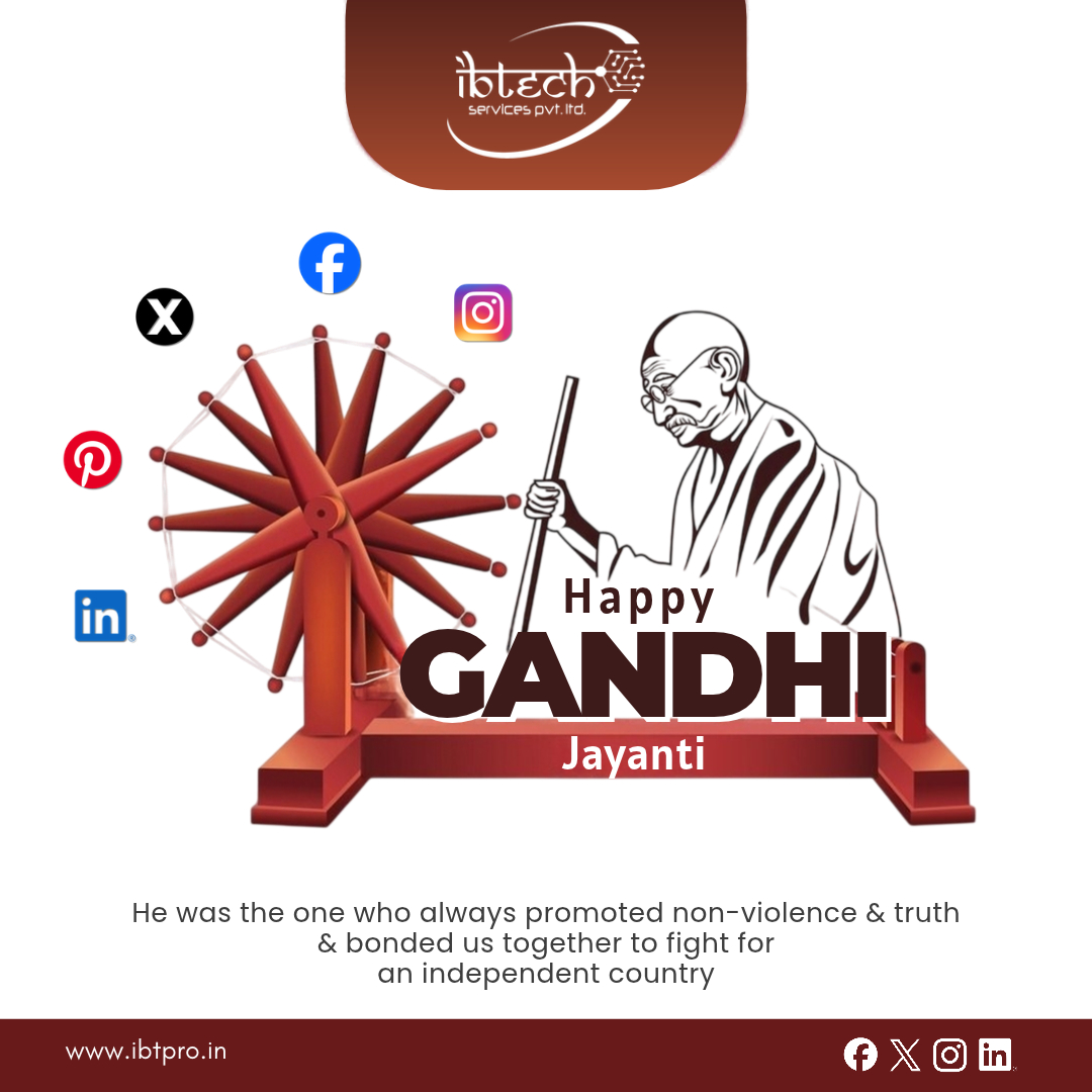 BlockchainIbt's tweet photo. Happy Gandhi Jayanti! 🕊️

Happy Gandhi Jayanti! 🕊️
Remembering Mahatma Gandhi and his timeless values of truth, peace &amp; non-violence. Let’s be the change we wish to see. 🙏
#GandhiJayanti #MahatmaGandhi #Peace #NonViolence #IBTPro https://t.co/zeV2b3rMvA