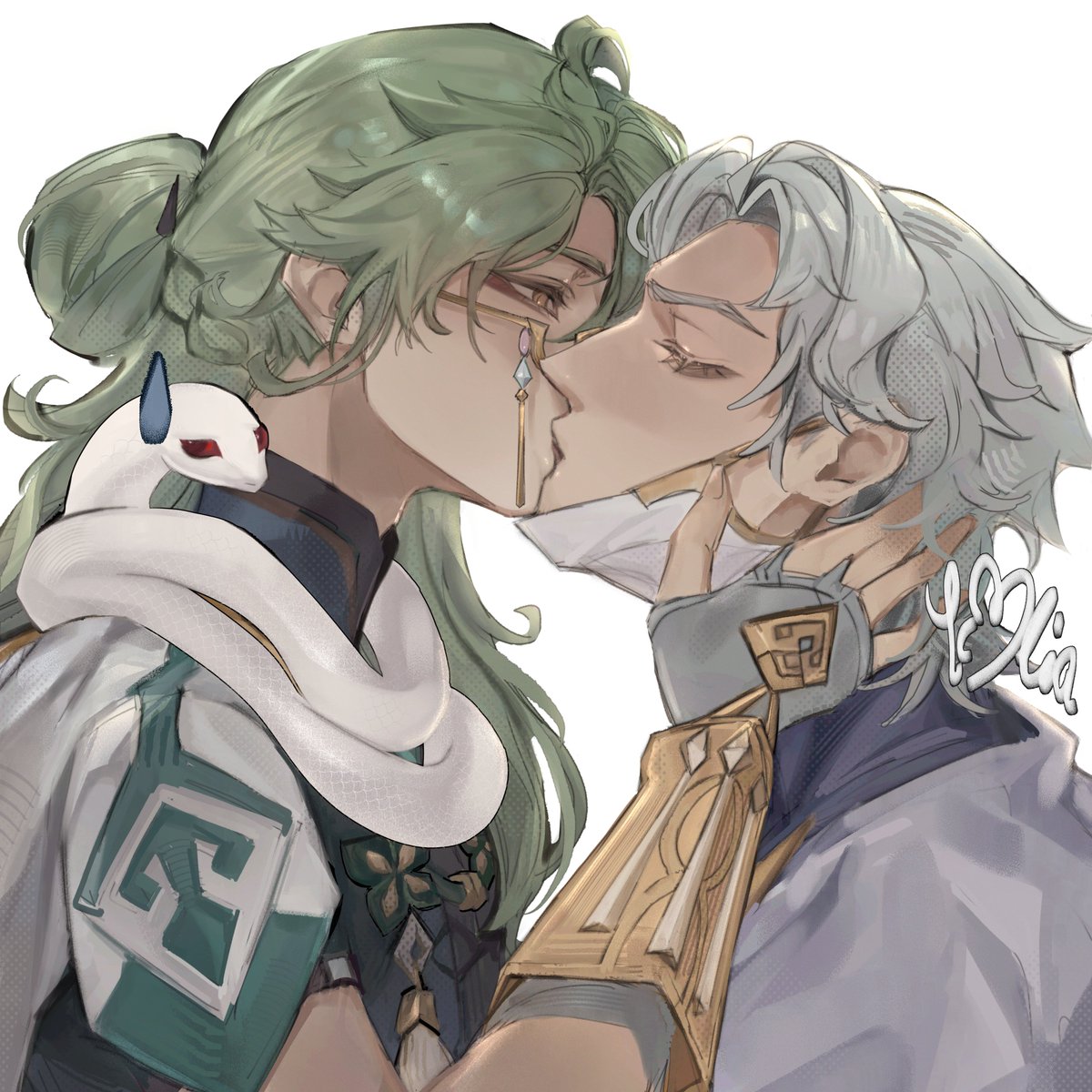 DollCarcass's tweet photo. Poor Changsheng bruh 😭 

🎨: @Laven_Lia (✅gen, Xwitter)

#dottozhu #dottore #baizhu https://t.co/MRkgIequcr