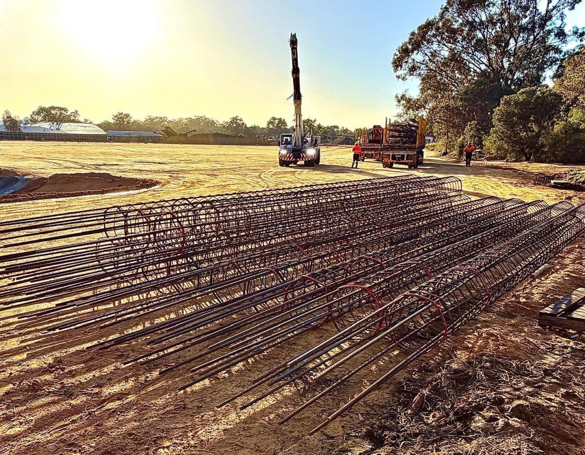 InfraBuild_Aust's tweet photo. We're proud to be supporting another major health infrastructure project in Western Australia.

InfraBuild has delivered the first SENSE 600® prefabricated pile cages for the new Mandurah Hospital.

Read more: https://t.co/DJZ95aMYk4 https://t.co/bFByJOW5Se
