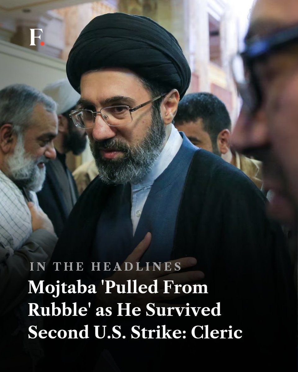 firstpost's tweet photo. Iran’s Supreme Leader Mojtaba Khamenei was reportedly rescued from the debris of a Tehran hospital after it was hit in a US-Israeli strike, according to Iranian cleric Mohsen Heidari Alekasir.

Alekasir, a member of Iran’s Assembly of Experts, said the 56-year-old had already been injured in the February 28 attack that killed his father, Ayatollah Ali Khamenei, and was receiving treatment when the medical facility was struck. He claimed Khamenei was subsequently 'pulled from the rubble.'