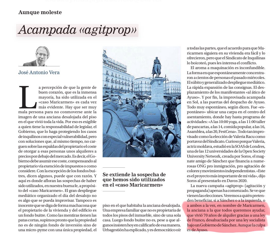 Exojo's tweet photo. Hoy, por fin, vuelve a escribir el señor @JosAntonioVer20 en @larazon_es . https://t.co/bhVvptIlhJ