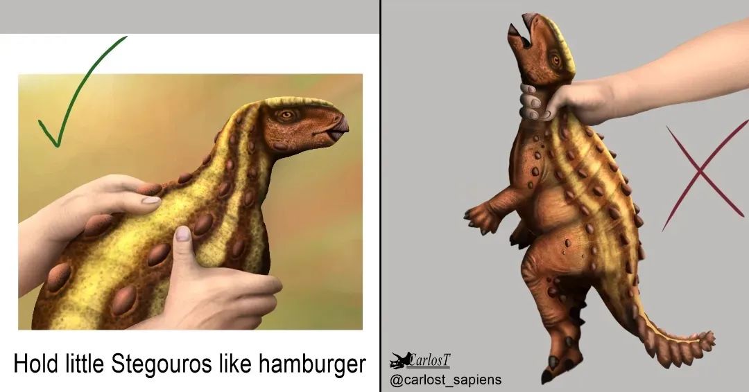 CRCpaleos's tweet photo. PALEOARTE
Hold little Stegouros like hamburger (Carlos Espinosa) https://t.co/itJfzKlj8y