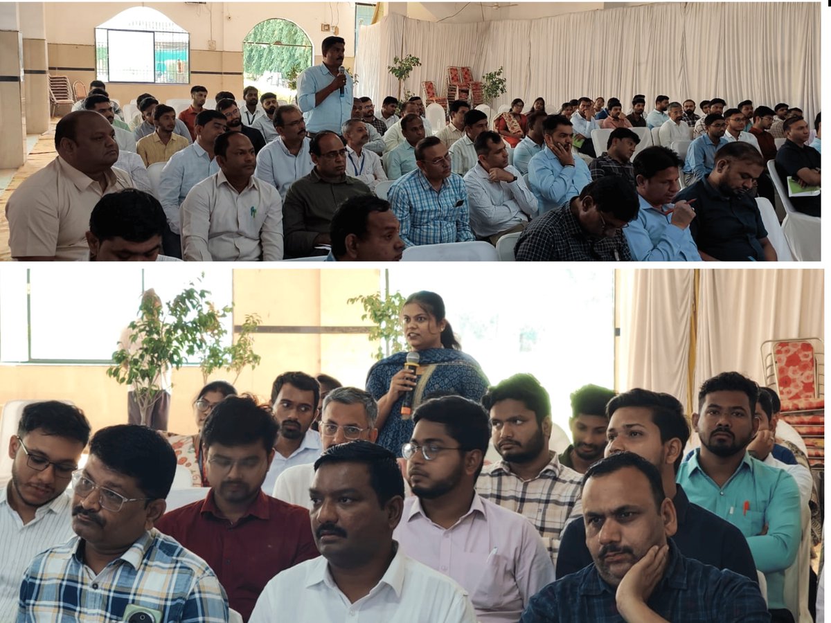 cciaurangabad's tweet photo. भारतीय कपास निगम लिमिटेड, शाखा कार्यालय छत्रपति संभाजीनगर द्वारा शाखा प्रबंधक महोदय की अध्यक्षता में केंद्र प्रभारी संगोष्ठी बैठक का आयोजन किया गया।बैठक में सभी अधिकारी एवं क्षेत्रीय कर्मचारी उपस्थित रहे। आगामी कपास खरीद सीजन की तैयारियों एवं किसान हित में सुचारु कपास खरीद व्यवस्था को लेकर आवश्यक चर्चा की गई।

#CCI #KapasKisan #CottonSeason2026_27 #Farmers