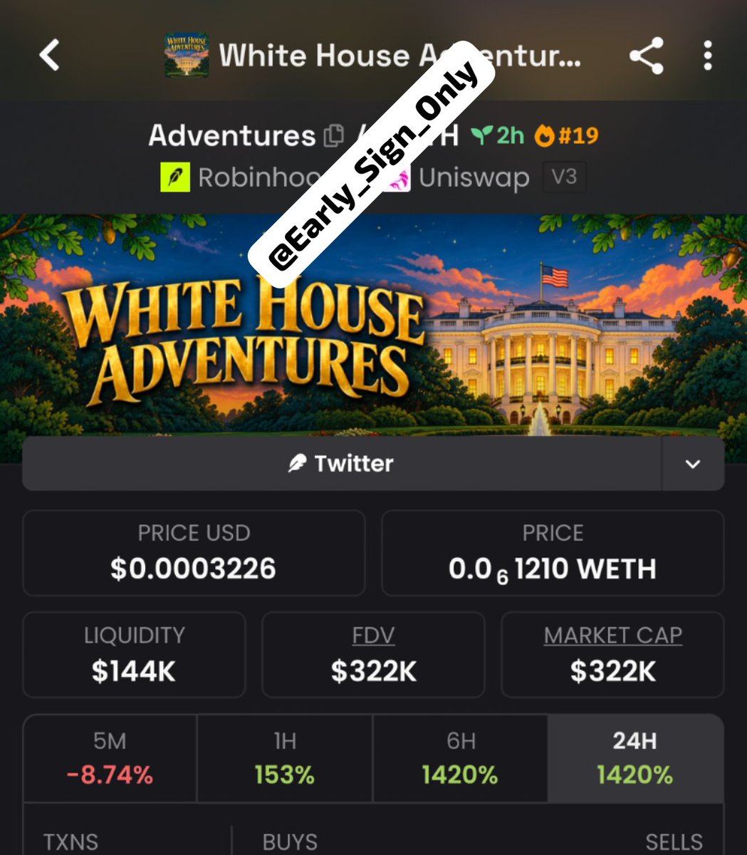 Early_Sign_Only's tweet photo. I Caught $Adventures at $2.4K mcap and shared it with my private group — now around $322K! 🚀💯The market keeps giving opportunities. Stay locked in for the next setup. 📈 Hit follow me & join TG + Discord 🔥 #Crypto #Solana #Altcoins

CA 0x2AD287050E4b91970d87bADBdcC81AdbAb48c6df
