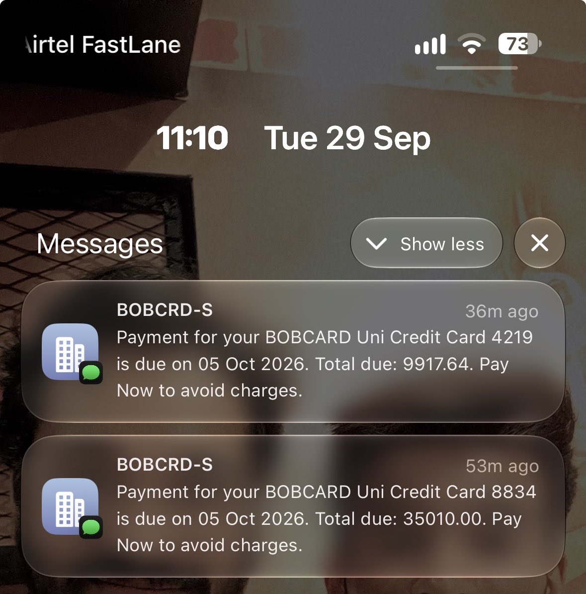 sam311z's tweet photo. @bobcardofficial I’m again getting the messages, please fix these @bobcardofficial @cards_uni , the earlier registered ticket no. with bobcard is 16090651 https://t.co/KF1tWTCBVy