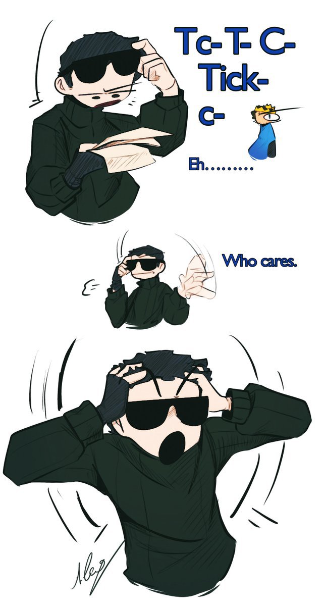 Swaps_Saska's tweet photo. "What's the point...?" THE POINT IS WE GOT A NEW GOATED REACTION IMAGE AHAHA.

You just know I had to drop everything.

#art #fanart #partycrashers #partycrashersfanart #kingofskill #kingofskillfanart #tcnick3 https://t.co/KFKP32WS8D