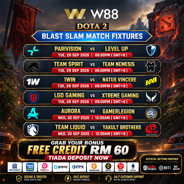 w88horseh's tweet photo. 📣 HOTTEST ESPORTS MATCHES HARI NI BOSS
🪙 Make This PAYDAY Season More Exciting with Bonus RM 98
👉 https://t.co/1bzrz30pWr

#W88 #W88malaysia #malaysia #ESports #Dota2 #MobileLegends #Valorant #ArenaofValor #CounterStrike #CS2  #MenangBesar #BolehMenang #BetSikit #Payday https://t.co/ARwAcg7hsY