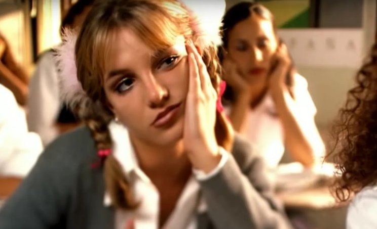 THEOGLULULEMON's tweet photo. 28 years ago today, Britney Spears released her most iconic  "Baby One More Time" https://t.co/kTvaDcIOyK https://t.co/fLD6TRptQO