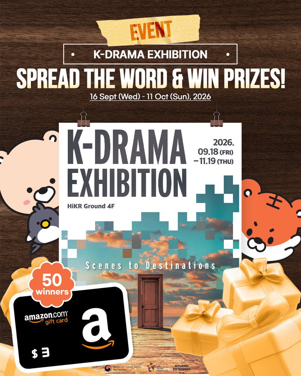 wonbae05's tweet photo. What if you could step right into a K-drama?
At HiKR Ground in Seoul, that imagination becomes reality. A line you can’t forget, an unforgettable scene, an OST you want to hear again and even filming locations you’ve dreamed of visiting.
#Krew #KdramaExhibition https://t.co/3gqIbsnw7J