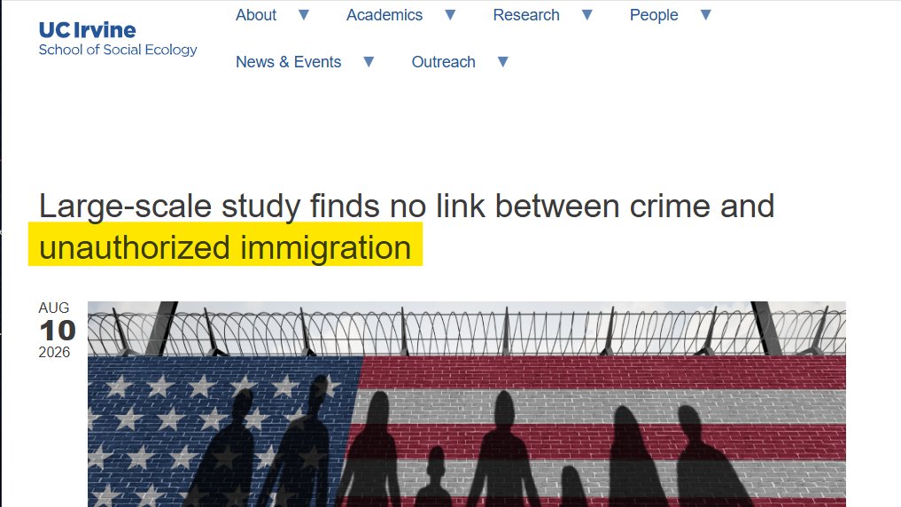 Crossandcalvary's tweet photo. WOW!! 

UC Irvine released a study saying that illegal immigrants DO NOT add crime to neighborhoods but actually bring "GREATER REDUCTIONS" in crime.

They also use the term "Unauthorized immigration"

They then say there is "little evidence" that "public safety" is a good reason to be "spending billions on immigration enforcement." 

But there are victims, it's the illegals they say -  

"Because many undocumented individuals lack access to bank accounts and formal financial services, they are more likely to carry cash, making them attractive targets."

Incredible. Just amazing.