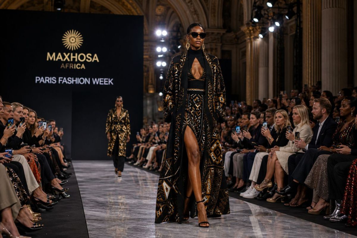 frantix32's tweet photo. 🧶 Maxhosa Africa

Maxhosa became the first SA brand to stage a full runway show on Paris Fashion Week’s official calendar. Its clothing is produced in Johannesburg and East London.

#MaxhosaAfrica #ParisFashionWeek #MadeInSA https://t.co/Rwy2JctUA6