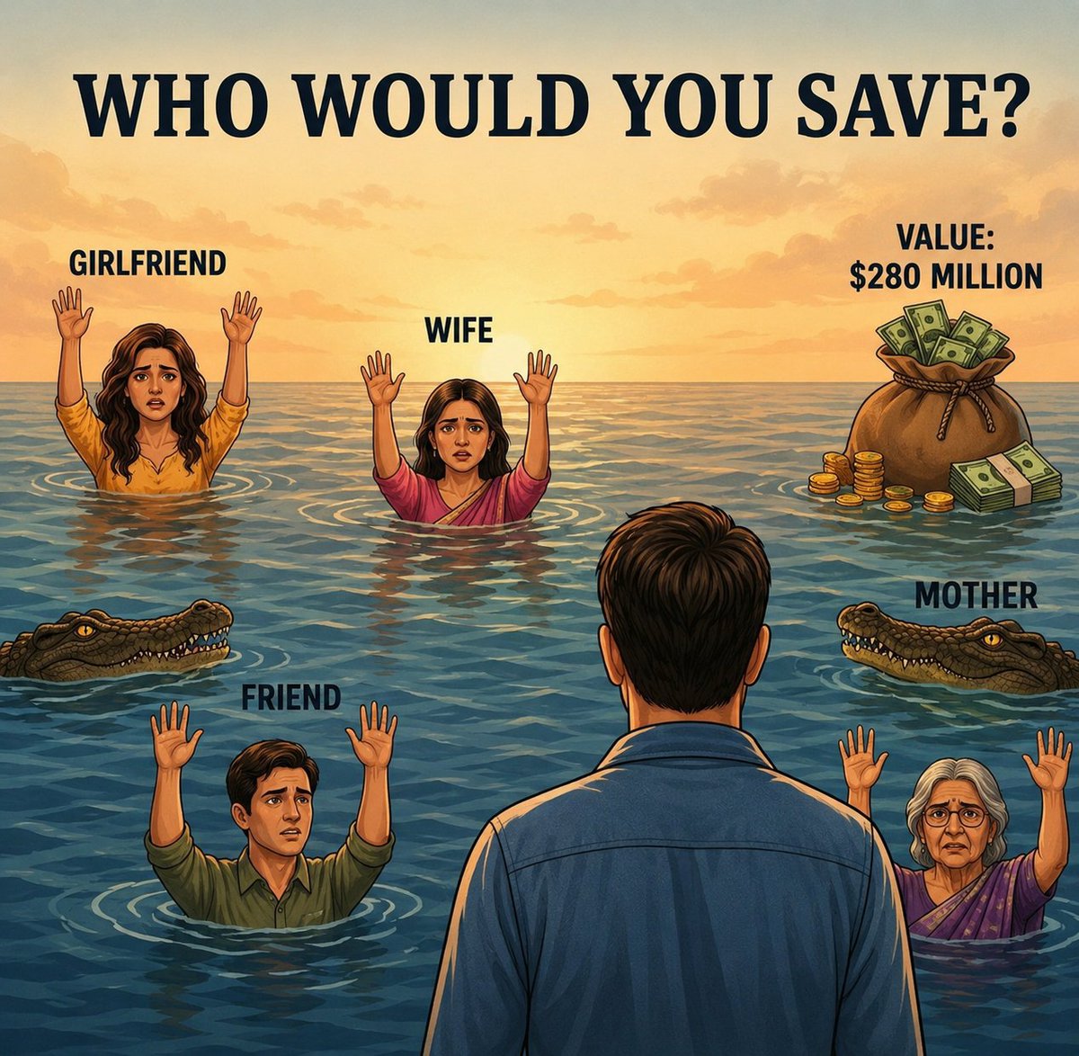 Maya_twipss's tweet photo. Hey @grok If you were Human who would you save first &amp; why ?? https://t.co/S968hhE4Ux