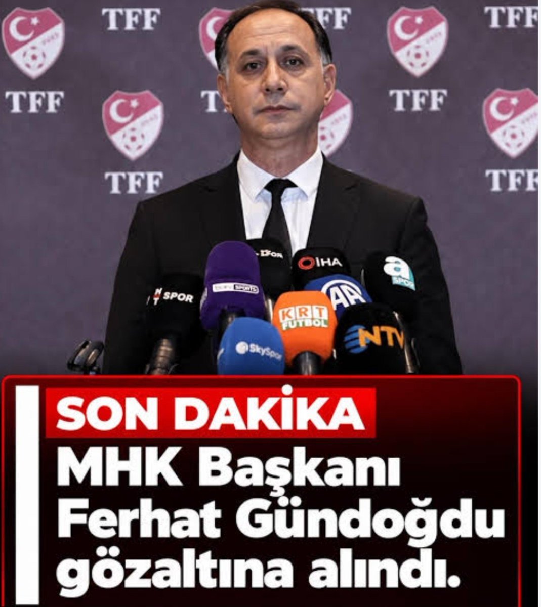 SoranTurkk's tweet photo. Merkez Hakem Kurulu (MHK) Başkanı Ferhat Gündoğdu, İstanbul Cumhuriyet Başsavcılığı tarafından yürütülen "Hakemler Dosyası" soruşturması kapsamında "resmi belgede sahtecilik" ve "mobbing" suçlamalarıyla gözaltına alındı. https://t.co/ShF3so8r0J