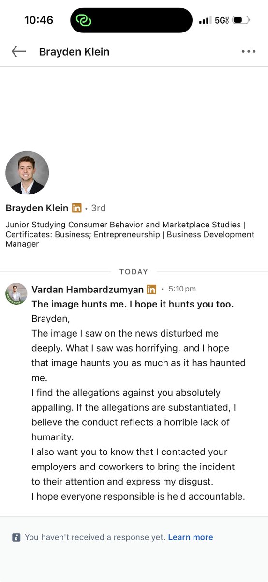 hambvart's tweet photo. My message to @UWMadison frat brother Brayden Klein. His Linkedin profile states employment at https://t.co/4BK9wm54Ie, @Athletepreneur, Wisconsin Sports Business Conference. https://t.co/Nbe99aVJee