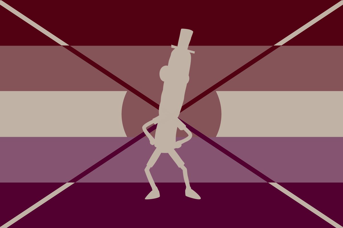 space_puppy505's tweet photo. Lesbian flag for people who HATE Mr. Poopybutthole. (REPOST) https://t.co/TiMAoLRpLG
