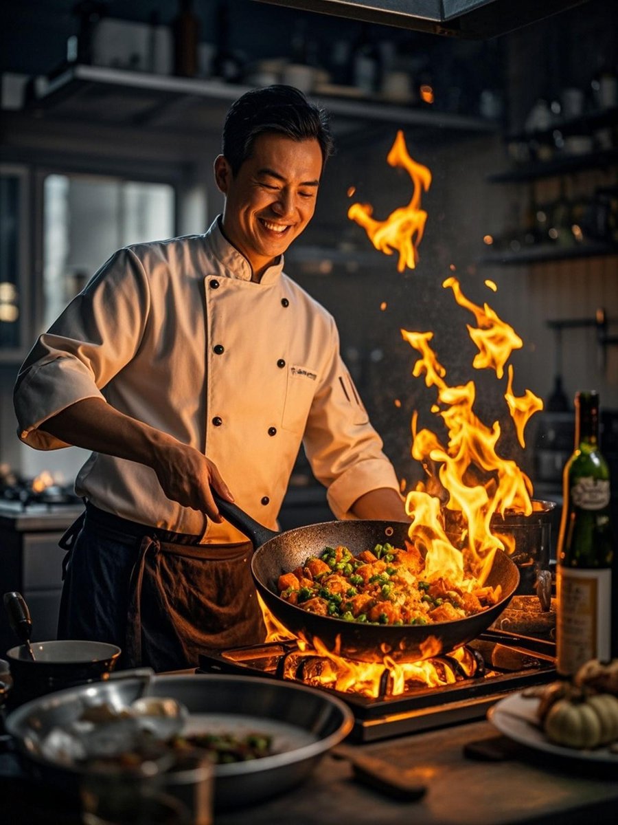 indri270894's tweet photo. Shoutout to the amazing chef Yuji Saikyo for saving our dinner with his incredible cooking skill tonight! ， https://t.co/5deEG2vBlA
