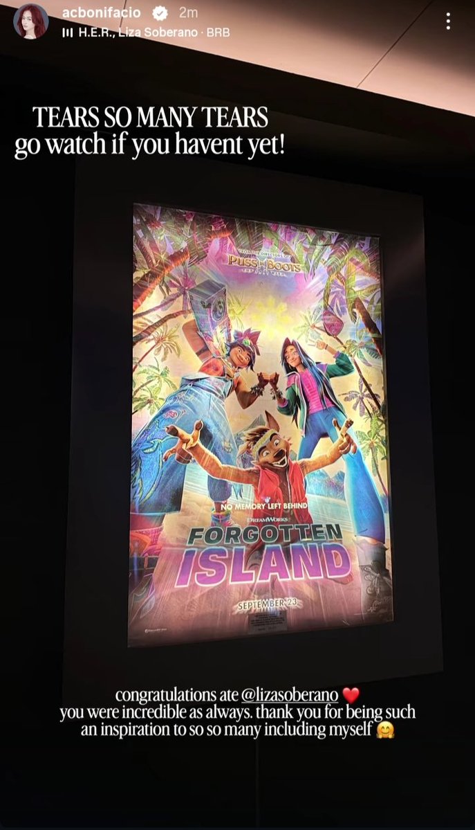 ShiningStarAC's tweet photo. AC feeling inspired after watching her Ate @lizasoberano's film " Forgotten Island" 💖🏝️ 

@BonifacioAc #ACBonifacio https://t.co/ZTEYQo20uz