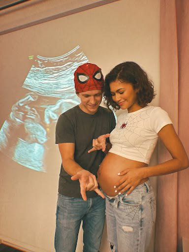 1inessy's tweet photo. Tom Holland and zendaya are expecting there first child together after years what a happy family!! https://t.co/j2mQaMeWnq