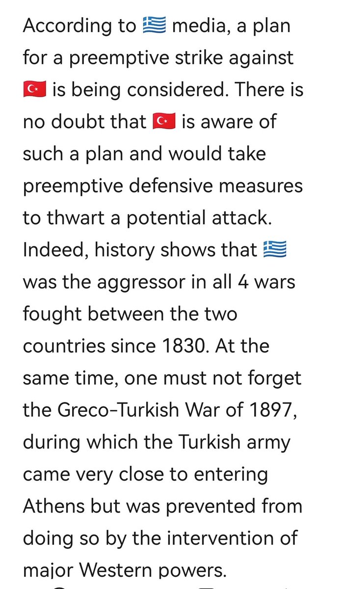 Atabeglu2's tweet photo. Greece is reportedly planning a preemptive strike against Türkiye. Could such madness actually happen? Especially considering that, unlike the "Sick Man" Ottoman Empire of the early 20th century, Greece is now facing the modern Türkiye of the 21st century? 👇 https://t.co/ovvzRdgWxF